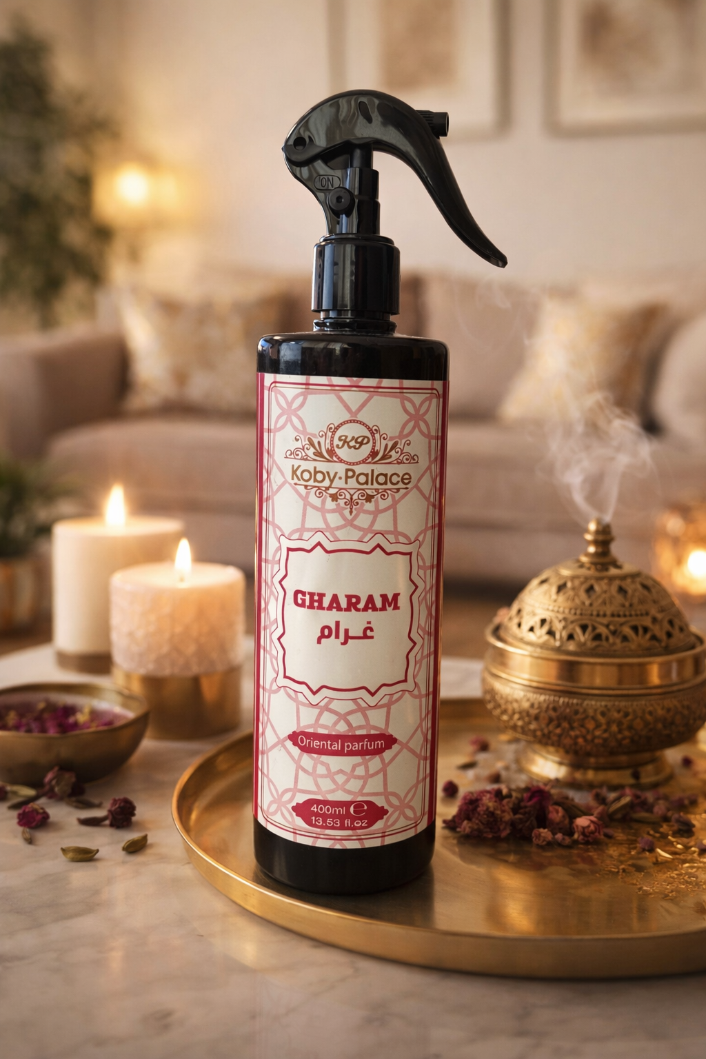 Parfum de camera GHARAM –Spray ambiental oriental, 400 ml