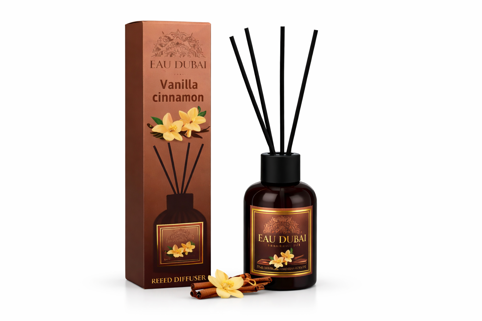 Odorizant de Camera cu betisoare , Eau Dubai Vanilie si Scortisoara