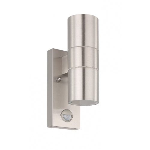 Aplica LED exterior cu senzor RIGA 5, 32898, inox, 2x3W, 2x240lm,3000K, IP44