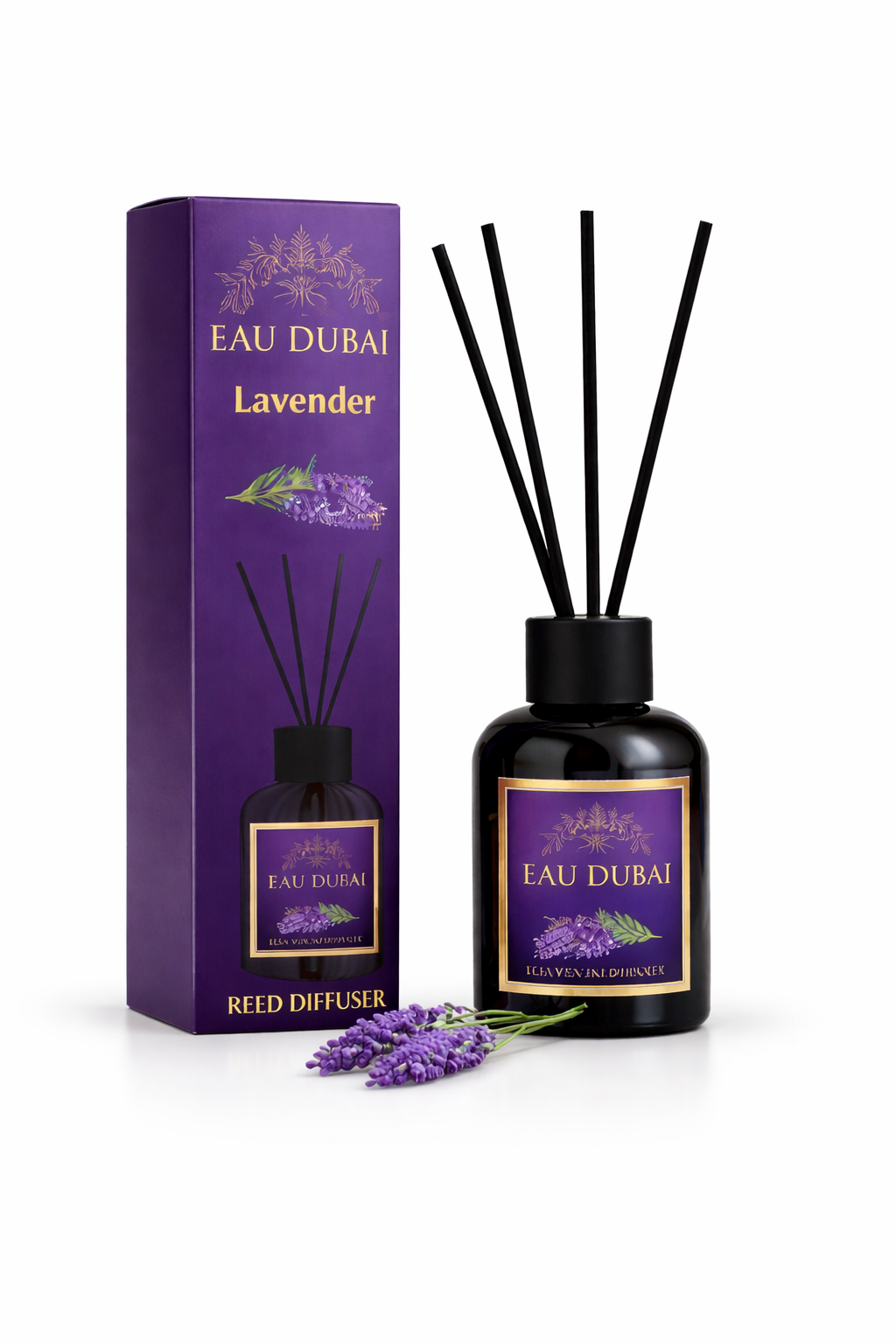 Odorizant de Camera cu betisoare , Eau Dubai Lavanda, 110ml,