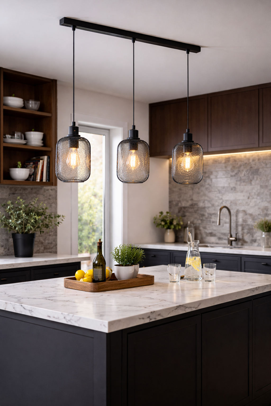 Pendul vintage WRINGTON, EGLO, 3x60W, inaltime reglabila