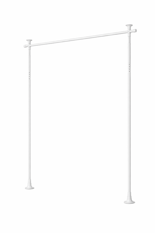 Bară pentru draperii & separator de cameră 2-în-1, reglabilă, fără găurire