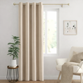 Cortină Blackout 290x140 cm – Draperie Termică cu Inele, Bej Elegant (1 Bucată)
