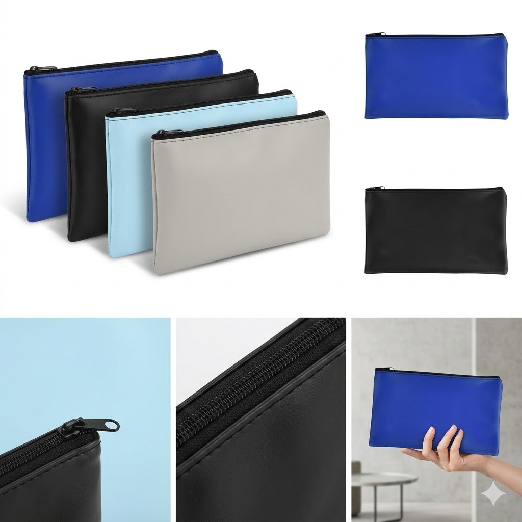 Set 4 Genți Pouch Minimaliste cu Fermoar