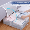 Set 2 huse Depozitare Textile – Organizare Dulap, Mari & Mici (70x40x20 + 45x35x15 cm)