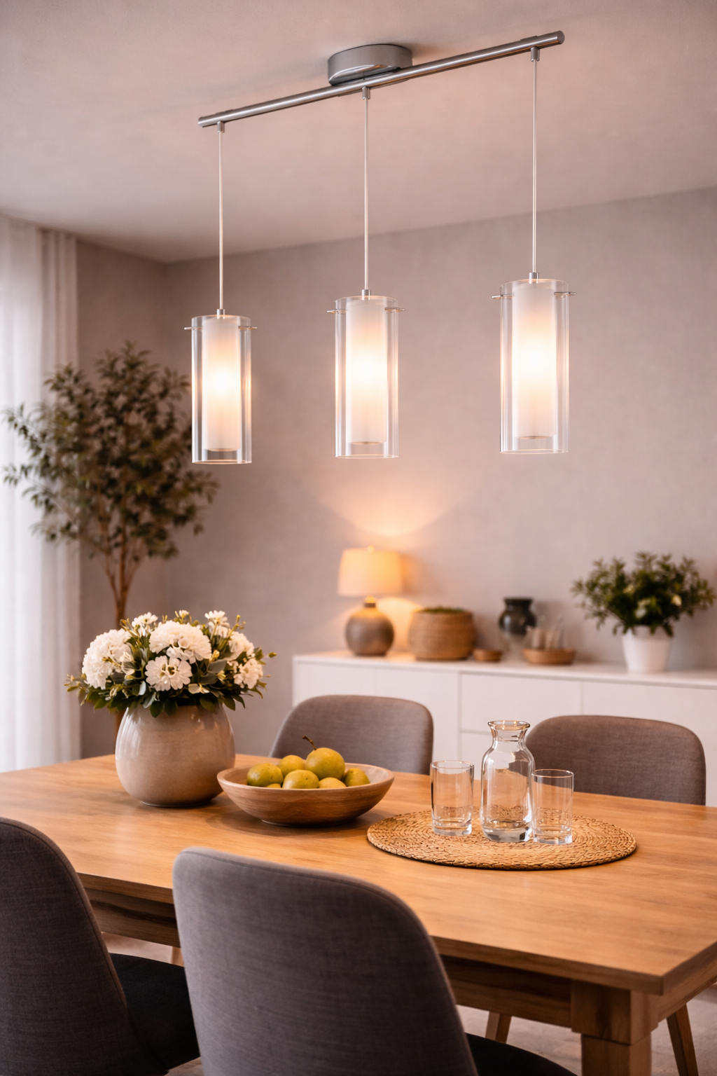 Lampă suspendată EGLO PINTO 89833, 3xE27, albă