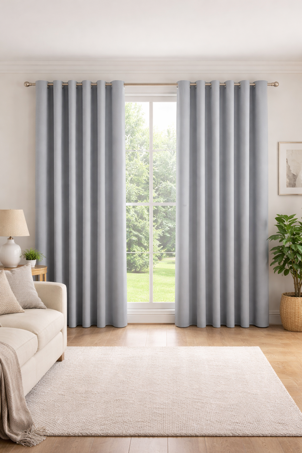 Set Draperii Blackout PONY DANCE 2 Piese – Gri Deschis, 200x210 cm, Termice și Izolante