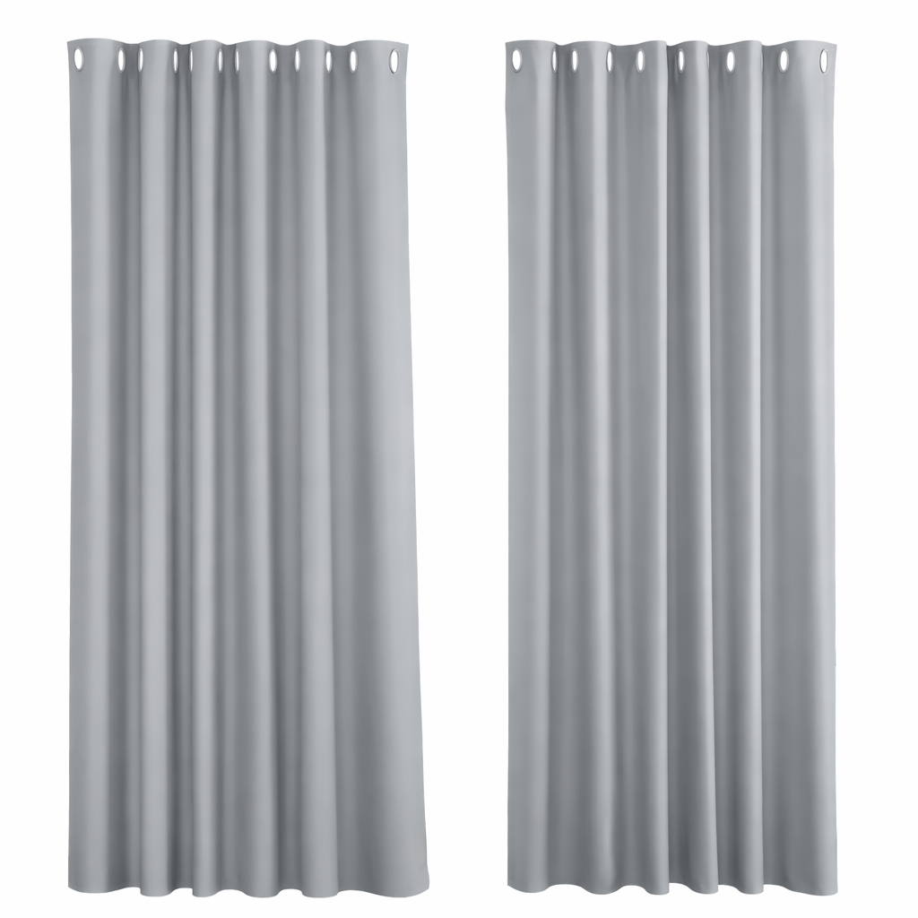 Set Draperii Blackout PONY DANCE 2 Piese – Gri Deschis, 200x210 cm, Termice și Izolante