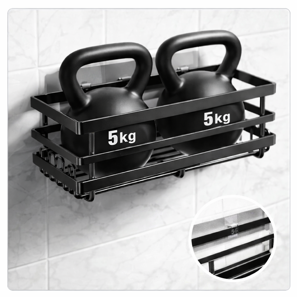 Suport Metalic de Perete pentru Greutăți – Montaj Fără Găurire