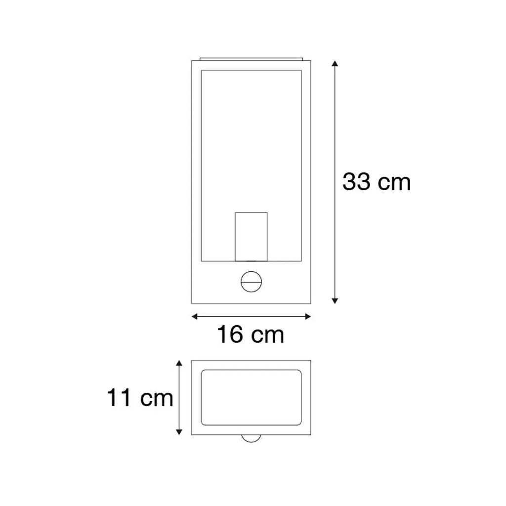 Aplica de exterior cu senzor Eglo 780422 ALGECIRAS 1xE27