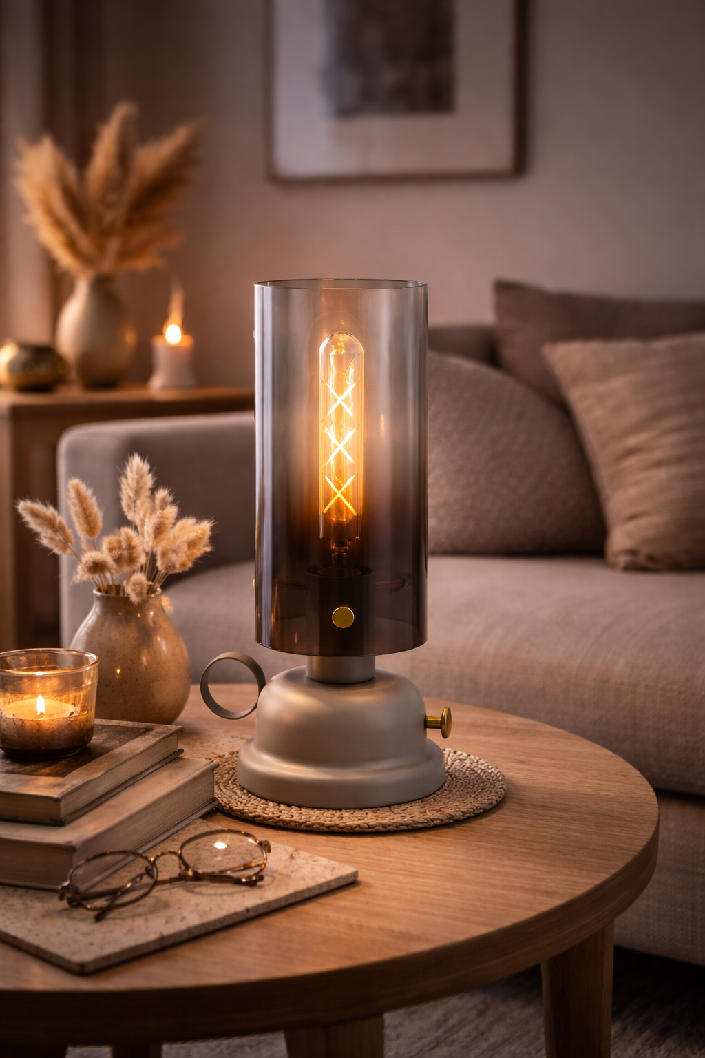 Veioză Eglo GARGRAVE, E27, max. 1x40W, sticlă gri