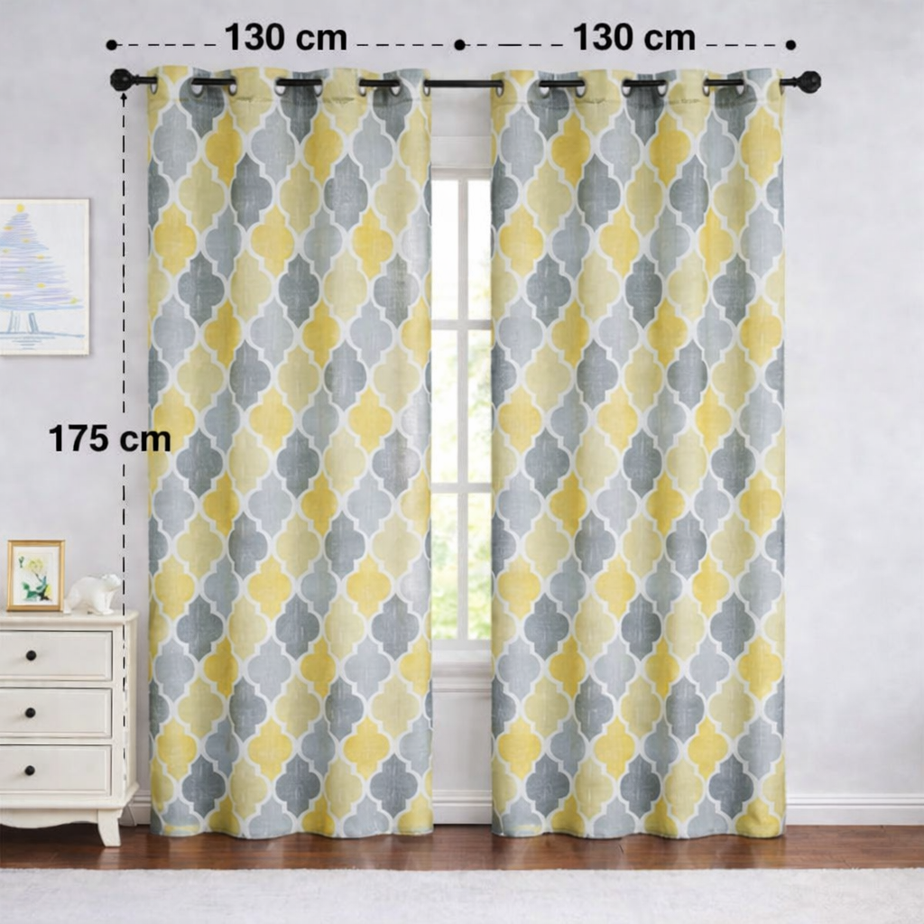 Set 2 Draperii Premium  – Model Geometric Modern, 130 x 175 cm