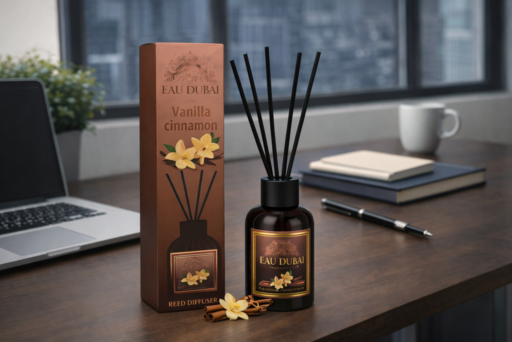 Odorizant de Camera cu betisoare , Eau Dubai Vanilie si Scortisoara