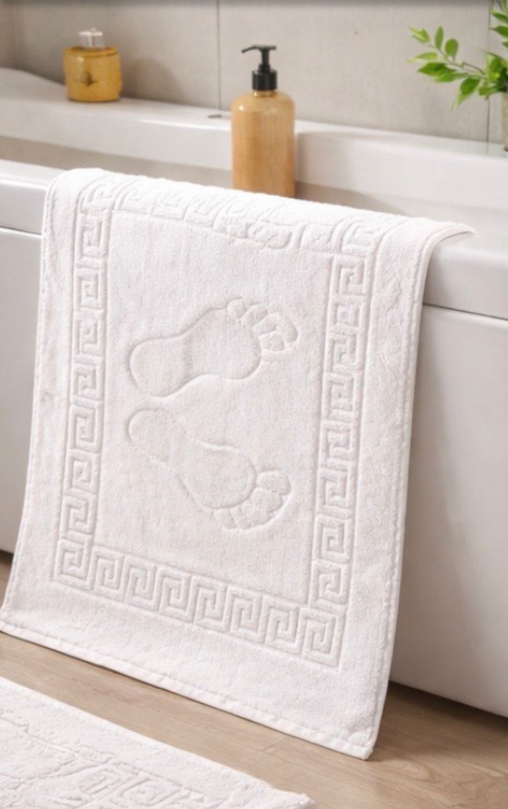 Covoraș de baie alb 50×70 cm, moale și absorbant – certificat OEKO-TEX