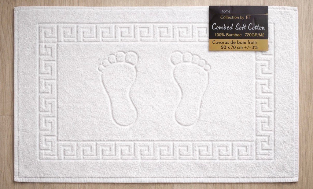 Covoraș de baie alb 50×70 cm, moale și absorbant – certificat OEKO-TEX