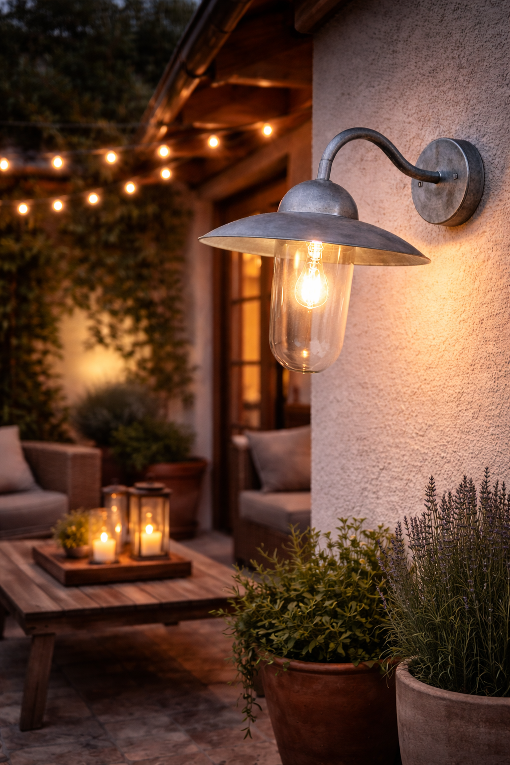 Aplica exterior MILTON, 88489, otel galvanizat, 1x60W E27, IP44