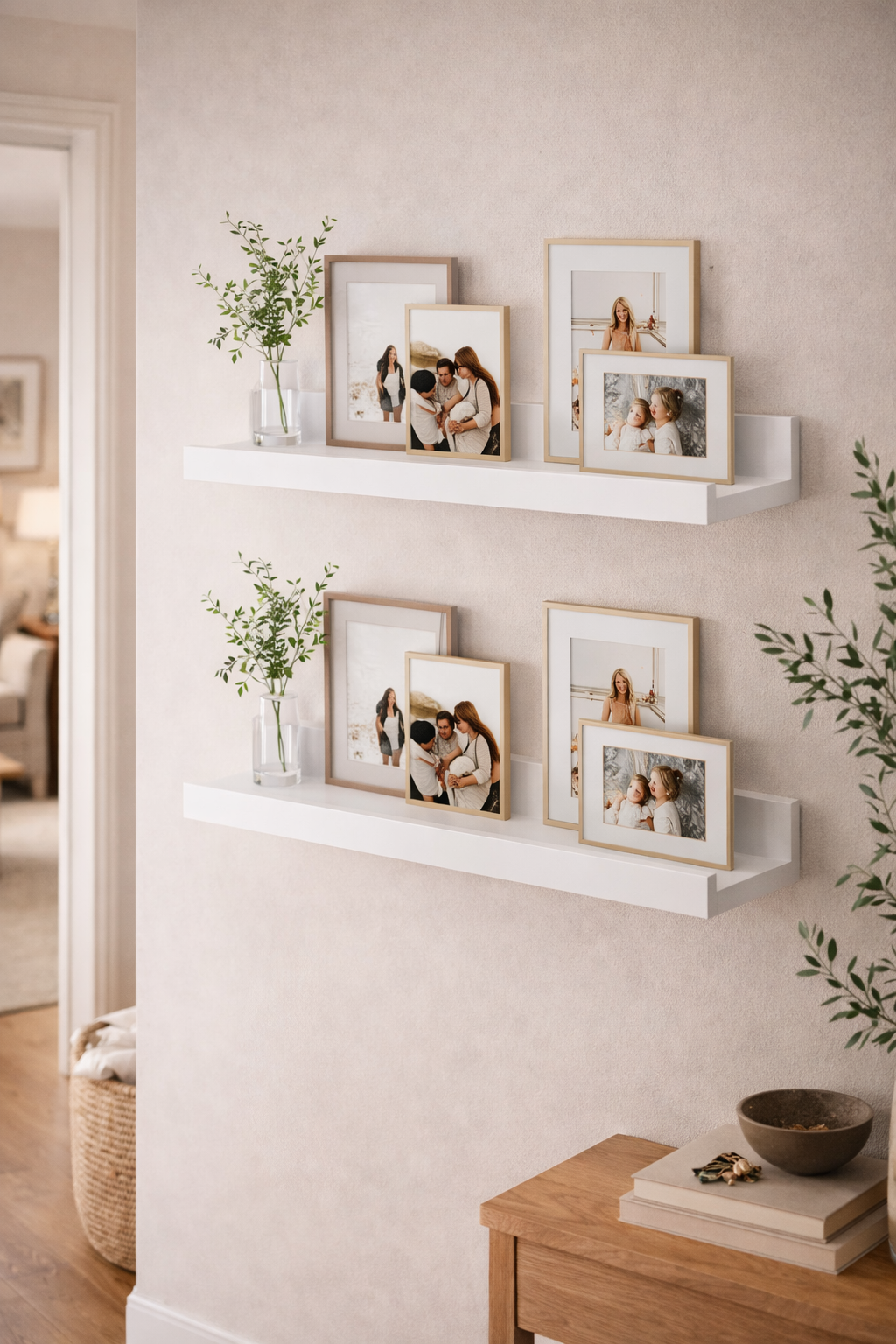 Set 2 Rafturi 40cm multicolor  pentru Living, Bucătărie, Baie, Birou – Suport 10kg