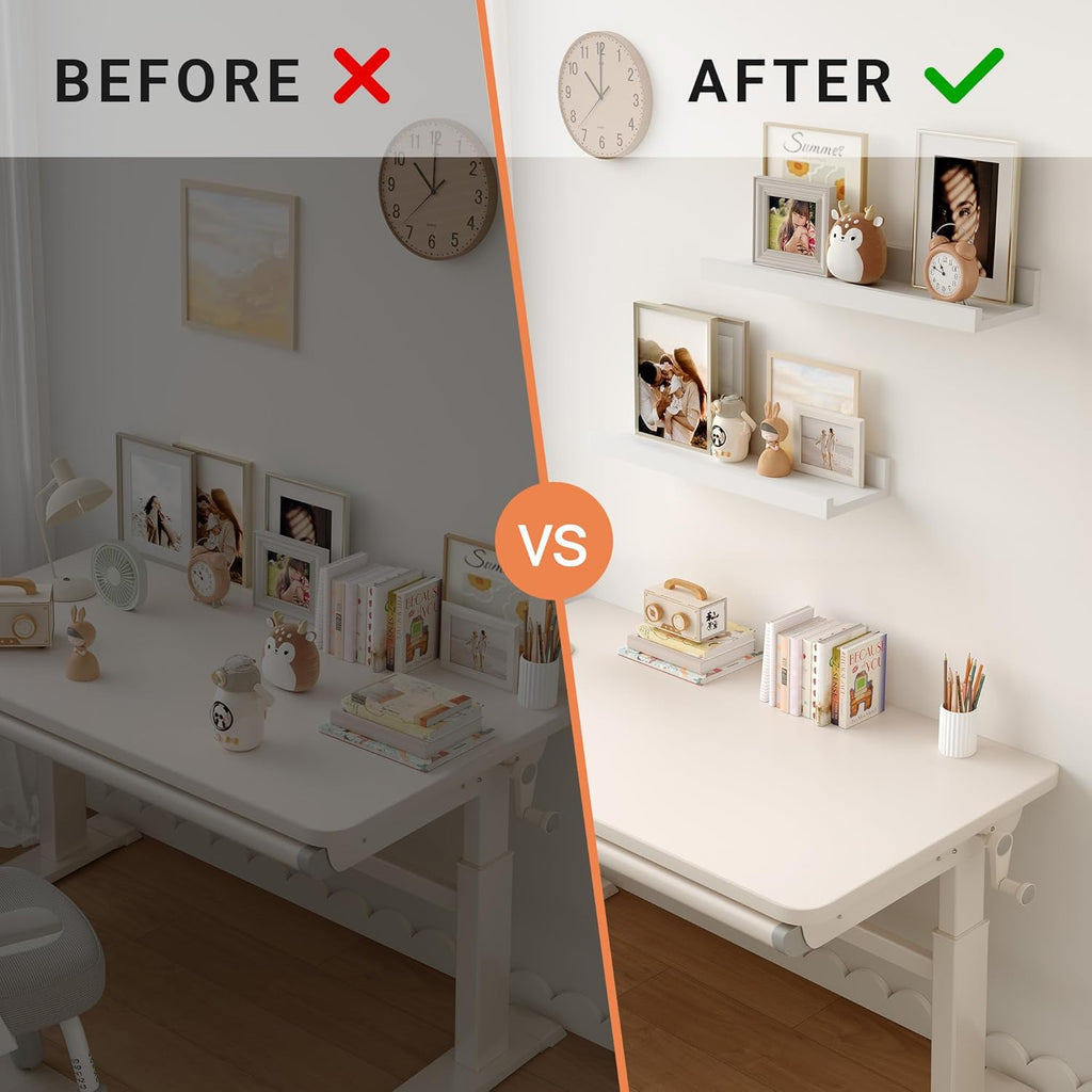 Set 2 Rafturi 40cm multicolor  pentru Living, Bucătărie, Baie, Birou – Suport 10kg