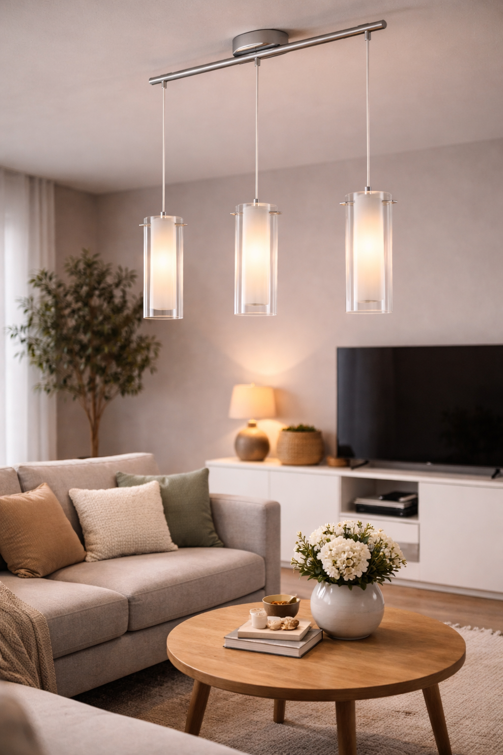 Lampă suspendată EGLO PINTO 89833, 3xE27, albă