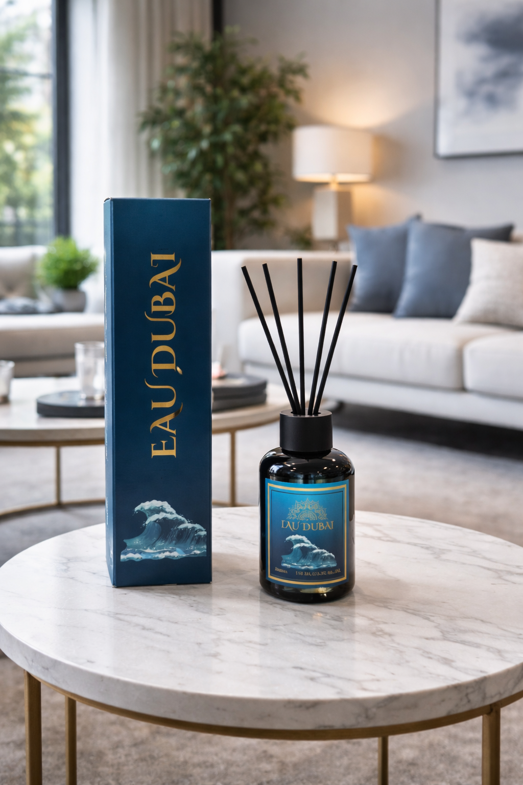 Odorizant de Camera cu betisoare , Eau Dubai Ocean, 110ml,