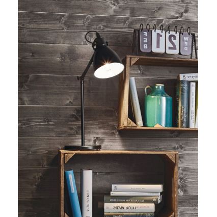 Veioza,Priddy, EGLO 49469 , 1 x 40W, E27, 43cm, Negru