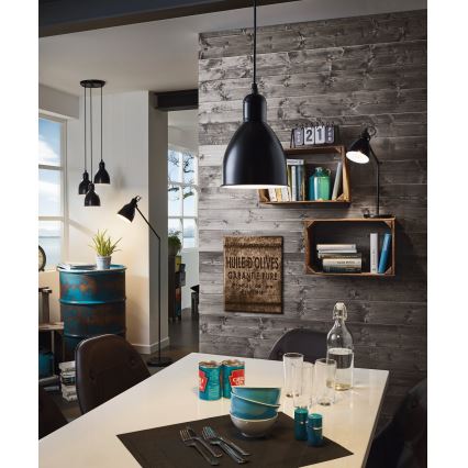 Veioza,Priddy, EGLO 49469 , 1 x 40W, E27, 43cm, Negru