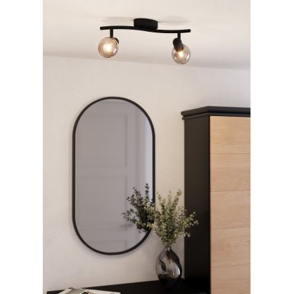 EGLO, 98625, POLLICA, spot lampă, E14, 2X28W, IP20, negru-transparent