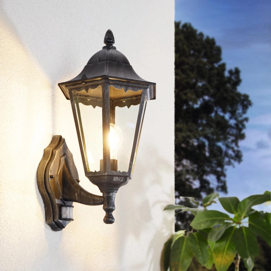 Aplica exterior Navedo cu senzor 110 grade, distanta 7 m, EGLO, E27,