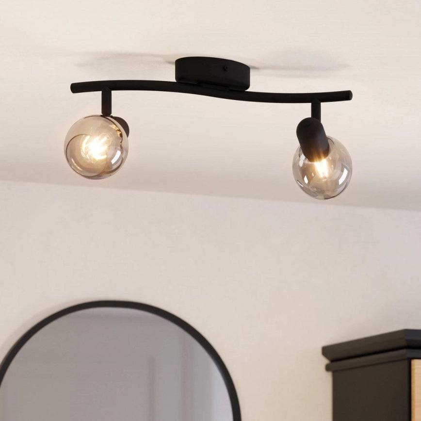 EGLO, 98625, POLLICA, spot lampă, E14, 2X28W, IP20, negru-transparent