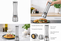 Râșniță electrică de sare și piper din stainless Stell – reglaj fin al măcinării,