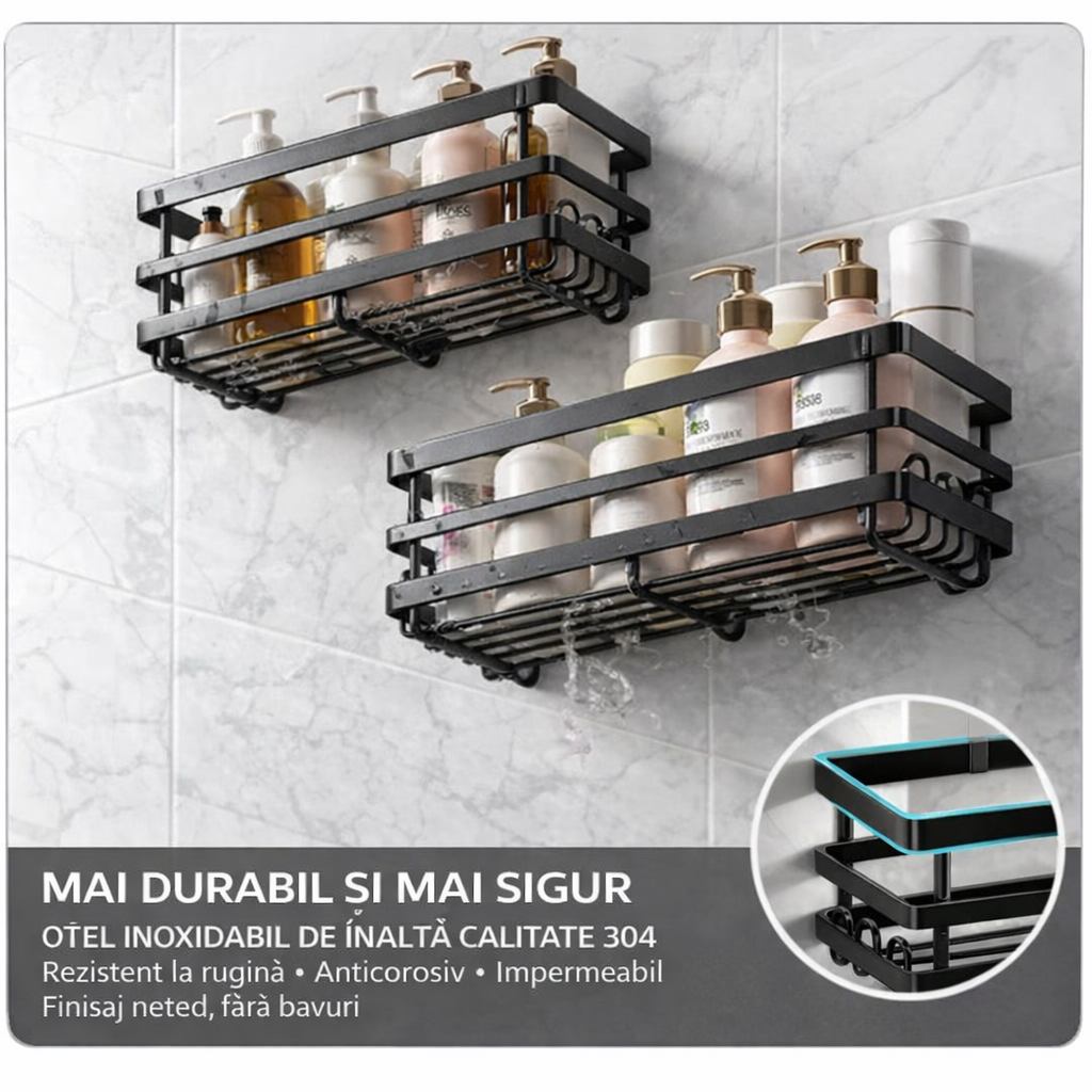 Suport Metalic de Perete pentru Greutăți – Montaj Fără Găurire