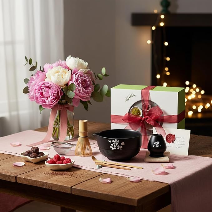 Set complet pentru prepararea ceaiului Matcha – Ritual japonez, 8 piese