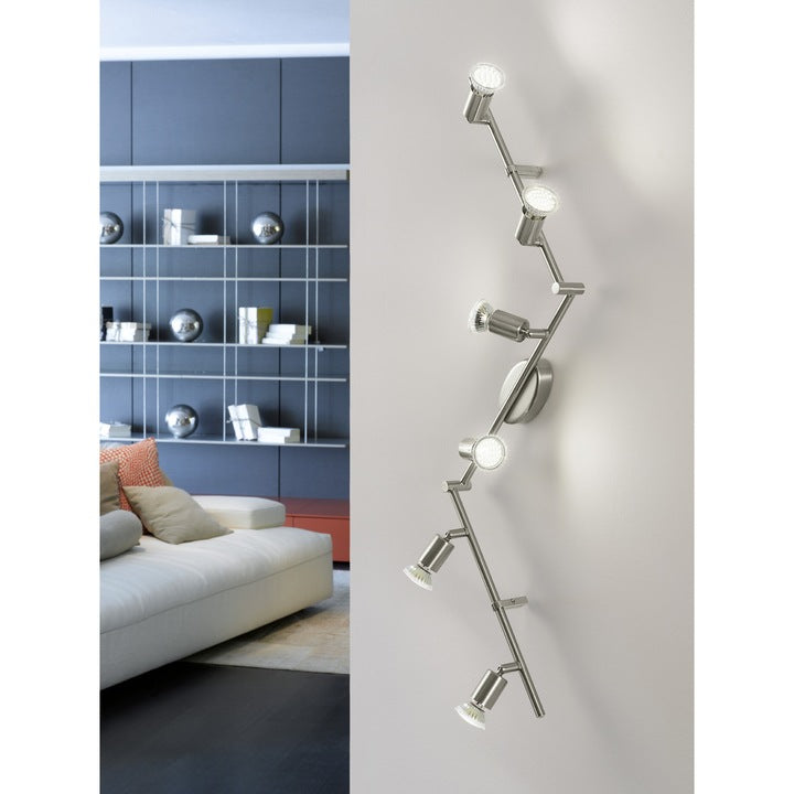 Plafoniera spot Buzz, EGLO, GU10 LED, 6x3W, 1440 lm, 3000k,