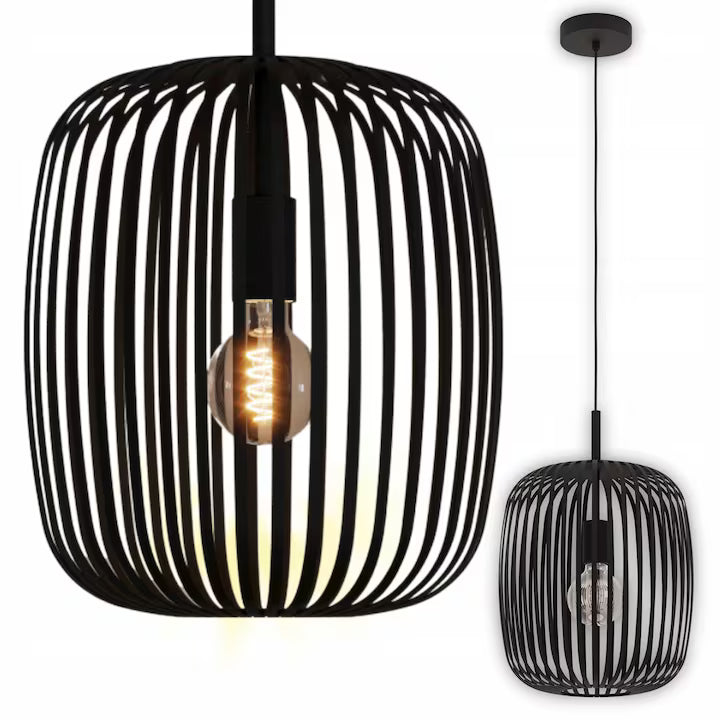 Pendul, Lustra EGLO, sferă metalică, neagră mată, 32.5cm, E27