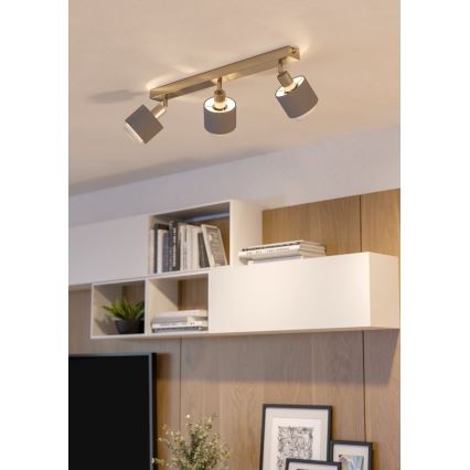 Eglo, 901047, Bellizzi, Spot, E14, 3X7.5W, Ip20, Gri, Alb